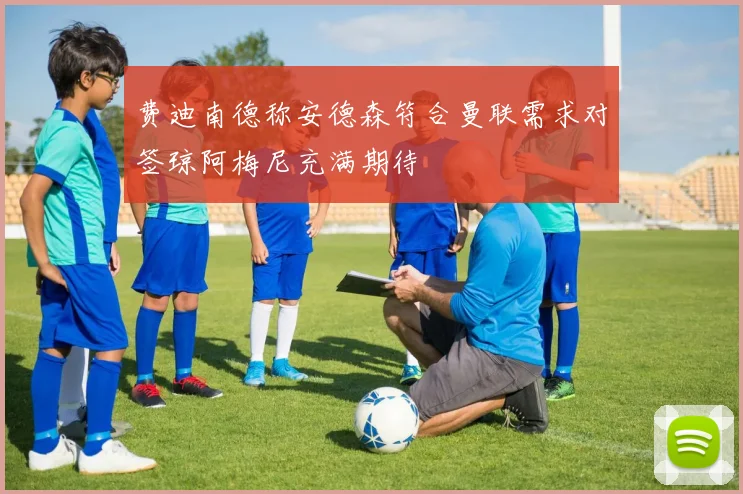 费迪南德称安德森符合曼联需求对签琼阿梅尼充满期待